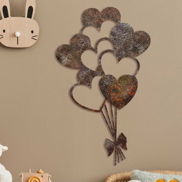 Wallity Rusty Heart 1 - Escultura de pared de metal envejecido